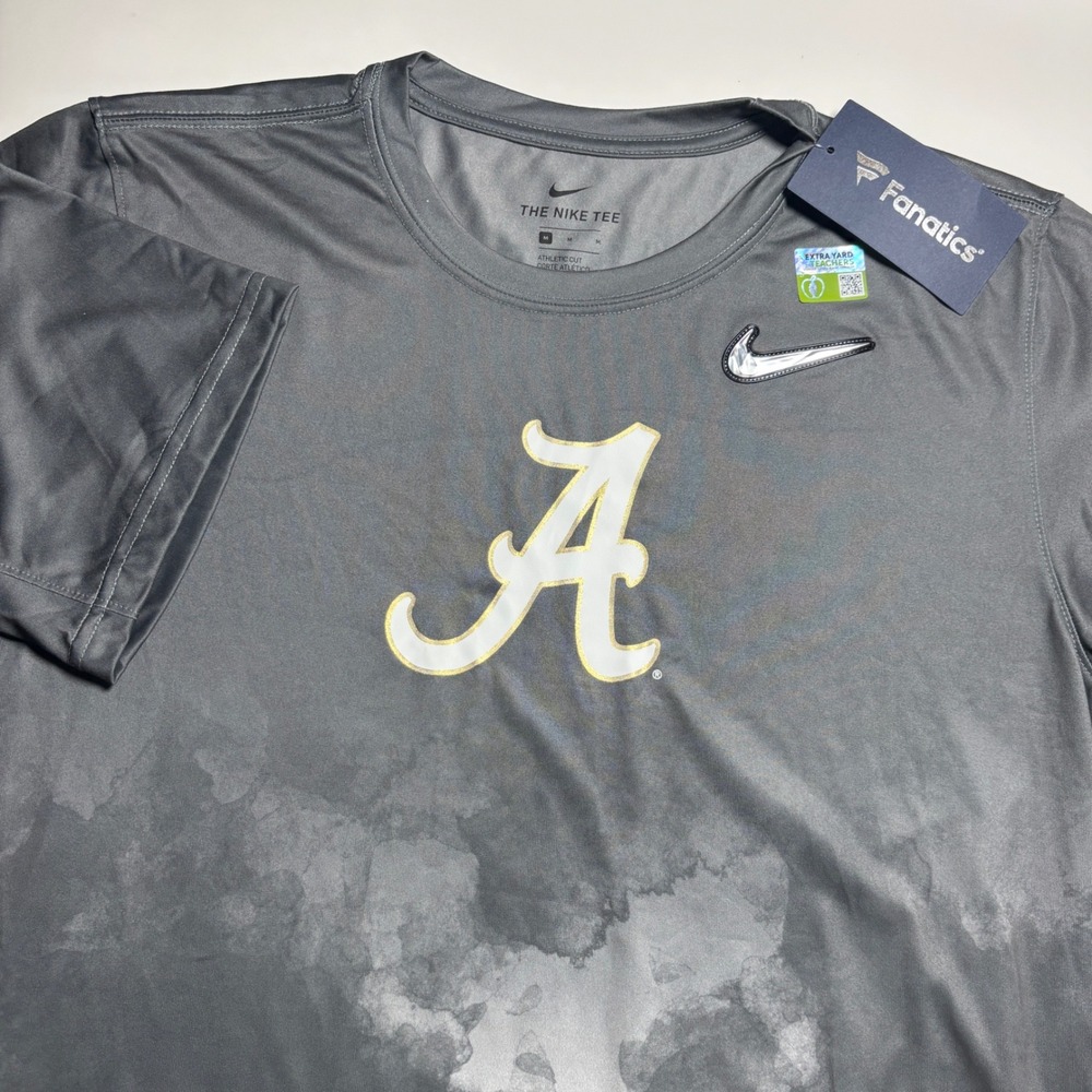 New Nike Alabama Crimson Tide Mens M Team Issue Dri-FIT Shirt NCAA Charcoal Gray